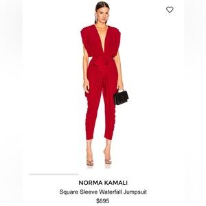 Norma kamali Red Jumpsuit